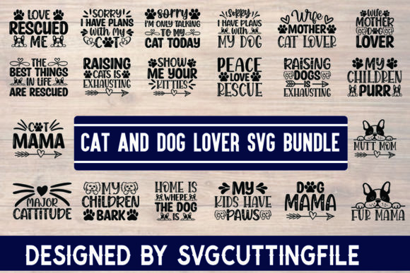 Cat and Dog Lover SVG Bundle