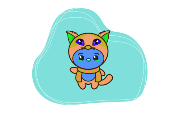 Cat Beautifull Costume Shape Bckground