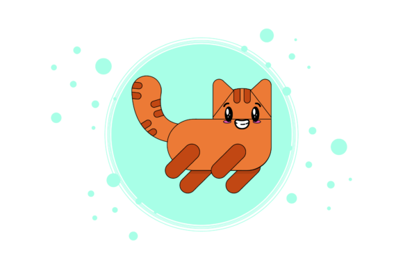 Cat Cute Animal Circle Bubble