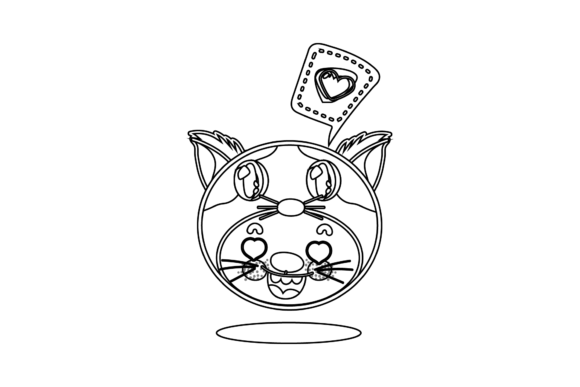 Cat Cute Animal Kawaii Outline