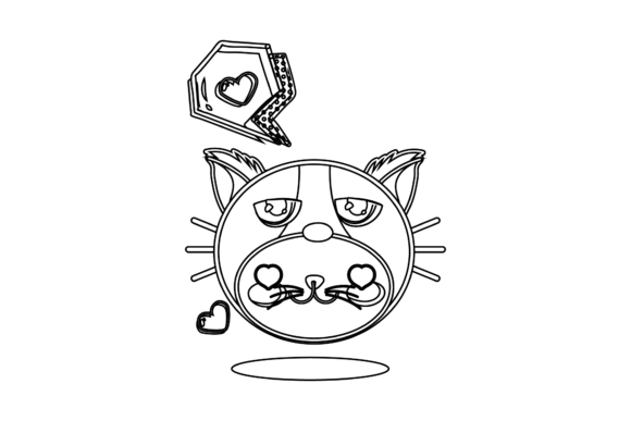 Cat Cute Kitty Outline