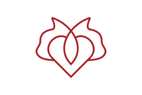 Cat Love Minimalist Logo Design