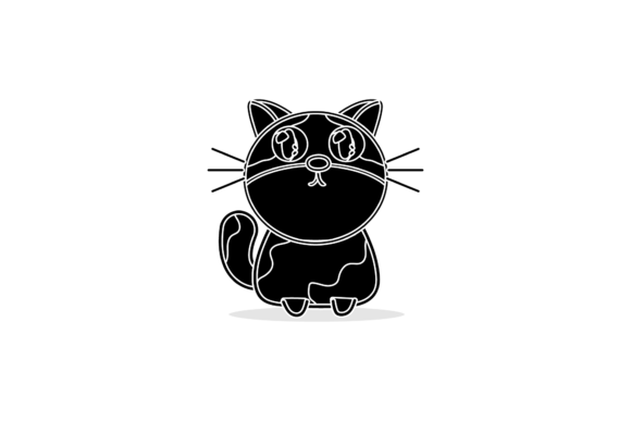 Cat One Character Animal Black Icon