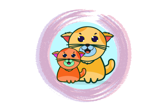 Cat Playful Collection Circle Brush