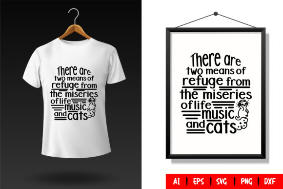 Cat T-Shirt Design Template 02