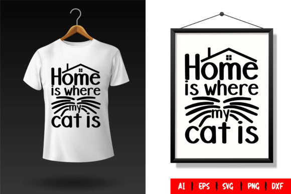 Cat T-Shirt Design Template 04