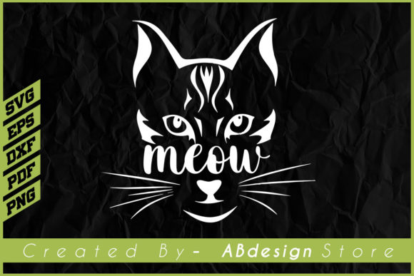 Meow T Shirt Design Svg Lovers Creative