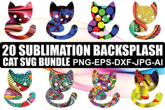 Sublimation Backsplash Cat SVG Bundle