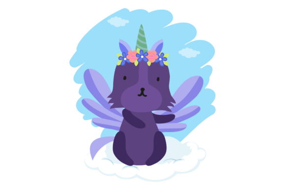 Unicorn Cat Pony Abstract Art